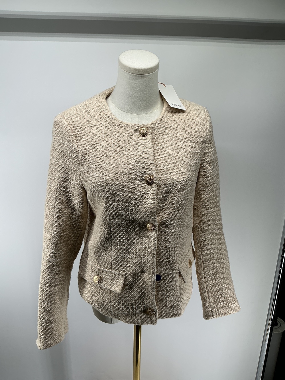 Tweed Collarless Jacket